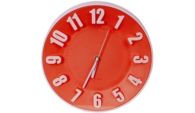 Platinet sienas pulkstenis, sarkans (42989)