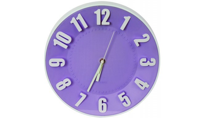 Platinet wall clock, purple (42992)