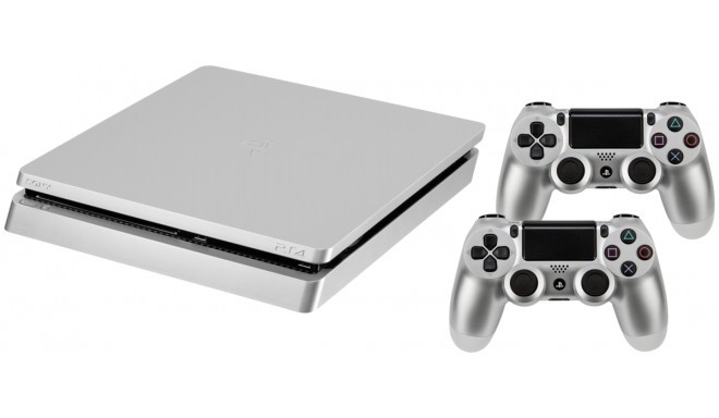 Sony Playstation 4 Slim 500GB silver incl. 2. Controller