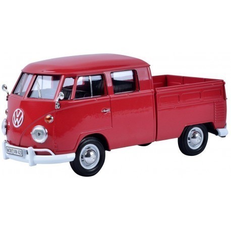 Motormax mudelauto Volkswagen T1 DoKa, punane