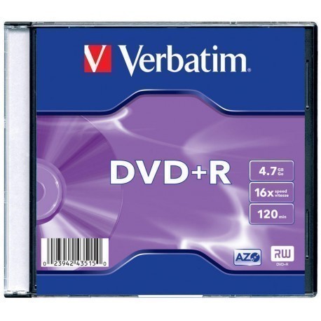Verbatim DVD+R Matt Silver 4.7GB 16x kastītē