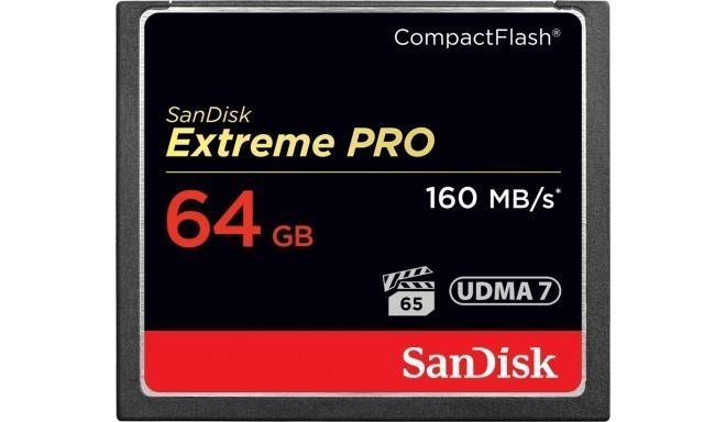 Sandisk amiņas karte CF 64GB ExtremePro 160MB/s