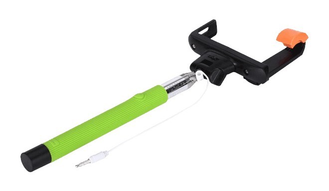 SelfieMAKER Smart selfie stick with cable, green